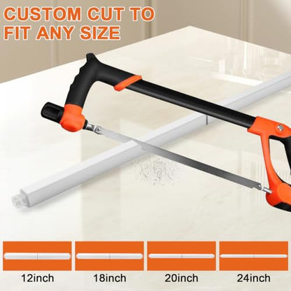24 Inch Towel Bar Replacement Rod for Vintage Bathroom - No Drill, Rustproof PVC