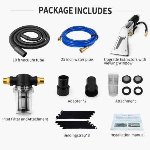 Shop Vacuum Carpet & Upholstery Extractor Hose Kit with Stainless Steel Wand