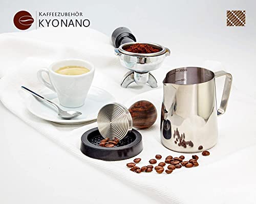 KYONANO Espresso Coffee Tamper 51mm - Espresso Press Tamper- Espresso Hand Tamper with Stainless Steel Base and Scented Rosewood Handle - Compatible with 51mm Delonghi Bottomless Portafilter