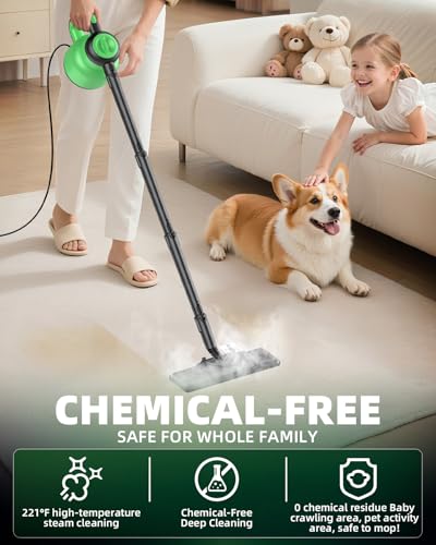 Multi-Surface Steam Mop with Detachable Handheld Cleaner 12-in-1 for Home