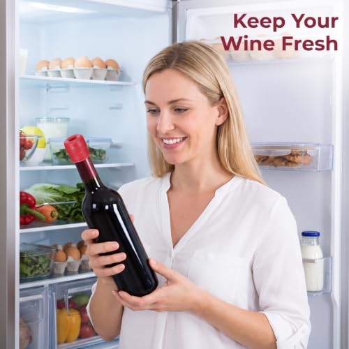 Silicone Wine Stoppers Set - Leakproof, Reusable Bottle Seals for Unfinished Wine