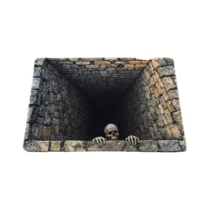 3D Halloween Non-Slip Floor Rug - Optical Illusion Skull Pattern, 2'8" x 1'8" Black