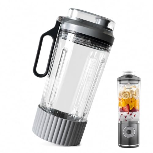 Gray 22oz Replacement Cup with Lid & Silicone Sleeve for Ninja Blast Max BC251