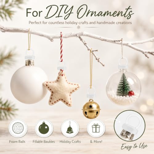 Christmas Foam Ornament Hanger Caps 100pcs Replacement Christmas Tree Decorations
