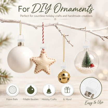 Christmas Foam Ornament Hanger Caps 100pcs Replacement Christmas Tree Decorations