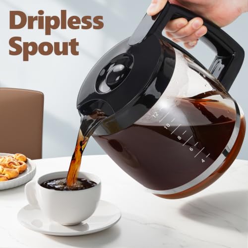 12-Cup Coffee Carafe Replacement Glass for Cuisinart Coffee Makers