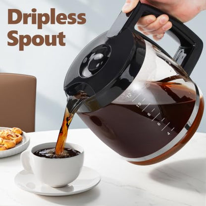 12-Cup Coffee Carafe Replacement Glass for Cuisinart Coffee Makers