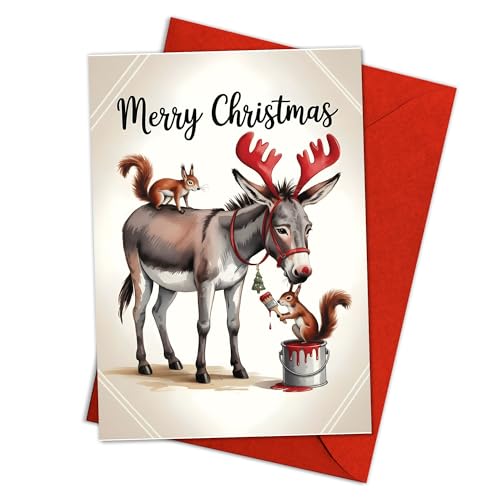 Elegant Pink Ribbon Greeting Card with Envelope - New Year Wishes Stationery