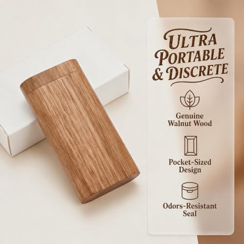 Minimalist Wooden Storage Box with Lid - Natural Oak Desktop Organizer