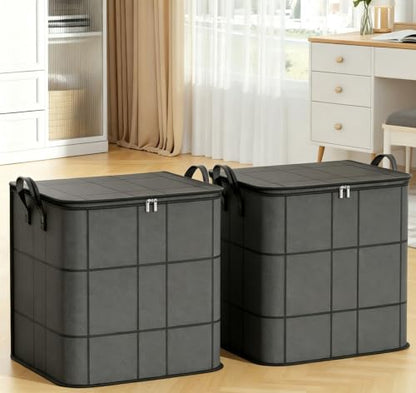 Large Foldable Storage Bin 210L for Quilts Bedding & Clothes