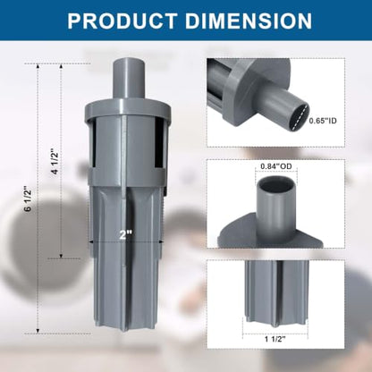 Water Softener Air Gap Fitting for 1-1/2" & 2" Standpipes - Corrosion-Resistant