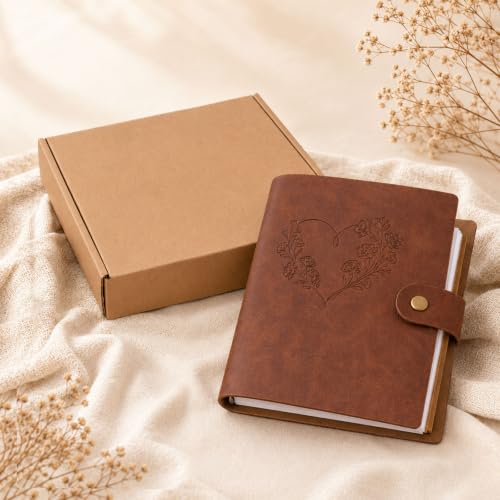Simple 4x6 Photo Album 60 Photos Scrapbook with Kraft Paper & Metal Clasp - 6 Ring DIY