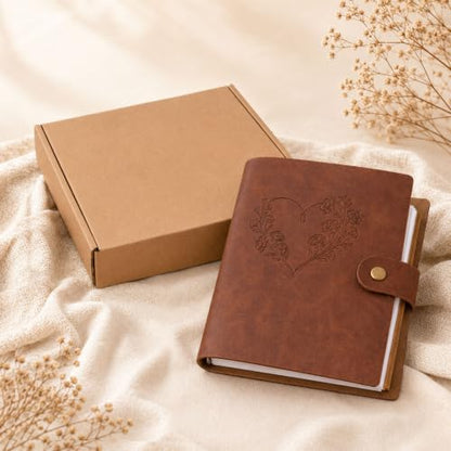 Simple 4x6 Photo Album 60 Photos Scrapbook with Kraft Paper & Metal Clasp - 6 Ring DIY