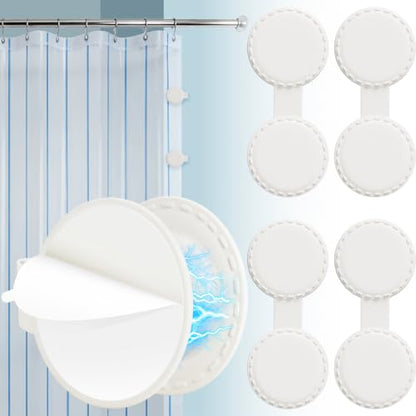 Magnetic Silicone Shower Curtain Clips - Keep Bathroom Dry Set of 4