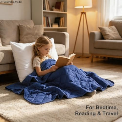 BEDSUM Cooling Toddler Comforter - Navy Blue, 43x60 Inch, Rayon Bamboo