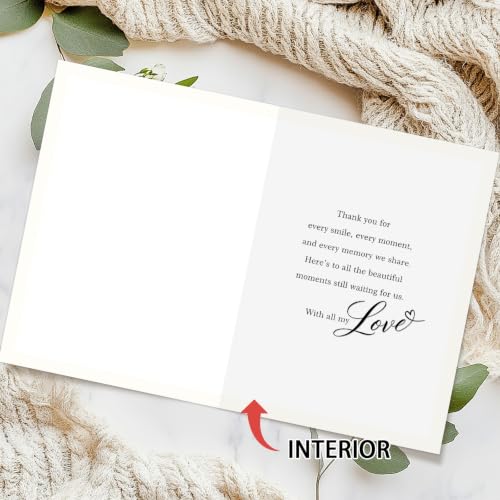First Anniversary Card for Couples - One Year Celebration Gift Mu-392
