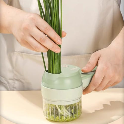 5-in-1 Electric Vegetable Chopper Food Processor - Multi-Function Kitchen Tool