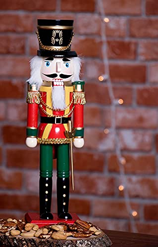 Soldier 14 Inch Traditional Wooden Nutcracker - Festive Christmas Decor (Variation: 14 inch / Soldier)