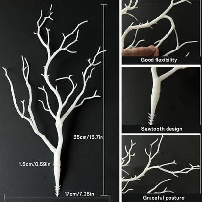 Artificial Coral Branches Set - 13.8 Inch White 10PCS for Decor & Craft (Variation: White 10pcs)