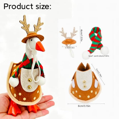 Christmas Reindeer Desk Goose Outfit - Holiday Office Decor Accessory