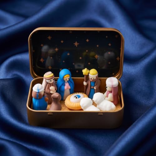 Mini Nativity Scene Set in a Box - Handmade Religious Christmas Decor