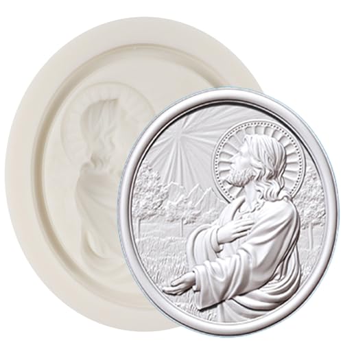 Jesus Cameo Silicone Fondant Mold for Cake Decorating - Style H