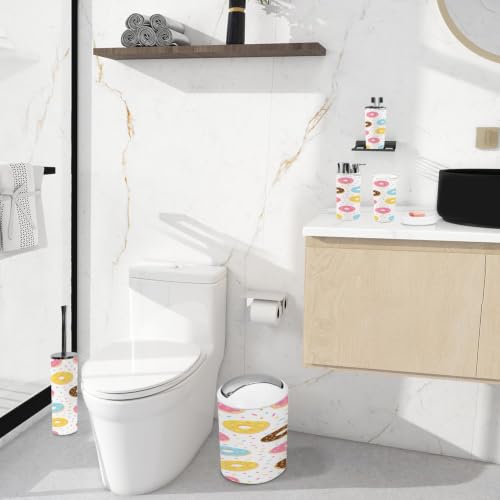 6-Piece Bathroom Accessory Set with Trash Can and Organizers
