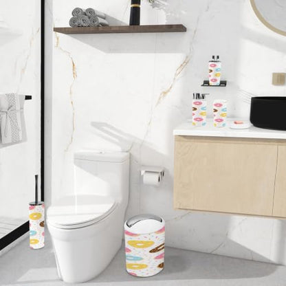 6-Piece Bathroom Accessory Set with Trash Can and Organizers