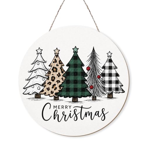 Christmas Farmhouse Sign Decor - 12x12 Inch Holiday Wall Art