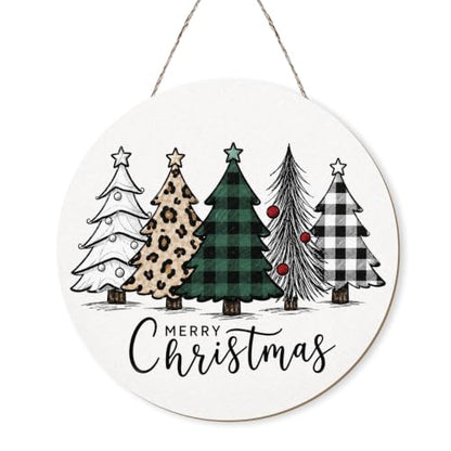 Christmas Farmhouse Sign Decor - 12x12 Inch Holiday Wall Art