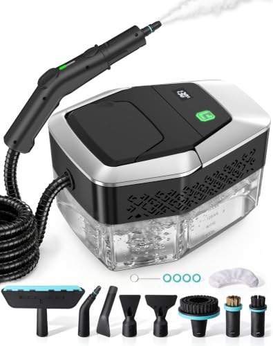 Kofomo Steam Cleaner for Home, 293°F High-Pressure Handheld Steamer with 3-Level Control, Gray, 15s Fast Heat-Up, 1.8L Tank