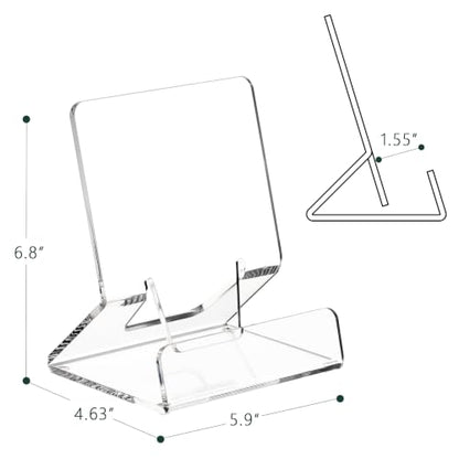 Acrylic Book Stand Display Holder for Books, Tablets, Magazines 6x9 Inch