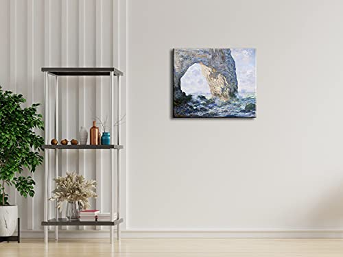 Claude Monet Seascape Canvas Wall Art - Large Reproduction 24 x 20 Inches