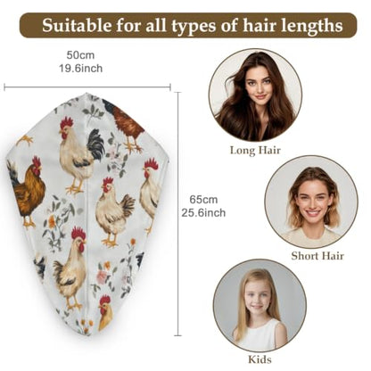 Microfiber Hair Towel Wrap for Women - Quick Dry, Absorbent Turban for Curly, Long & Thick Hair