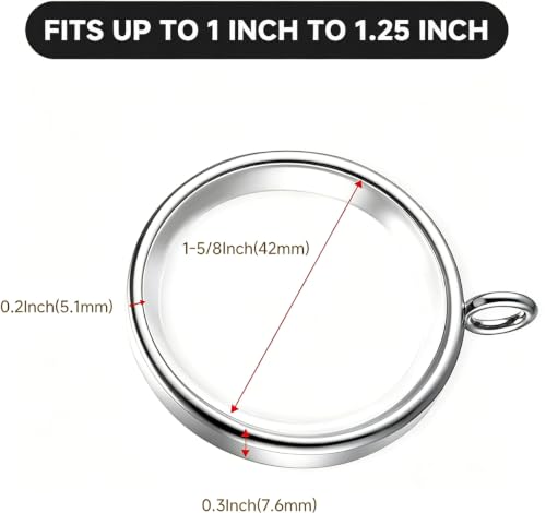 24 Pack Nickel Curtain Rings with Clips - 1-5/8 Inch Diameter