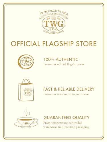 TWG Tea | Singapore Breakfast Tea | Black Tea & Green Tea | Vanilla & Spices | 15 Hand Sewn Cotton Tea Bags | Gift Set