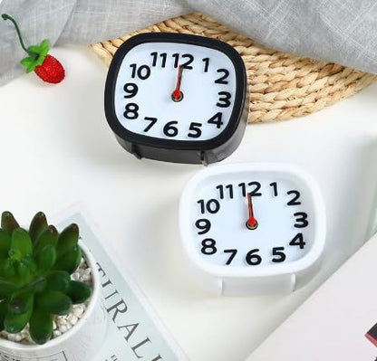 Alarm Clock for Students | Dual Timer & Desk Clock, Black Square (Variation: Black+Square)