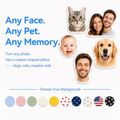 Personalized Photo Pillow - Custom Shaped Memory Foam Pillow with Your Image