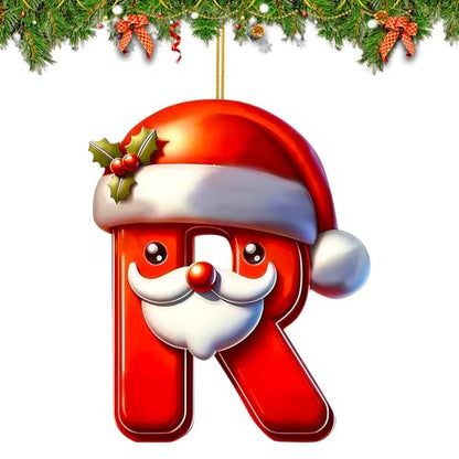 Personalized 26 Christmas Letter Ornaments - Holiday Tree Decorations R