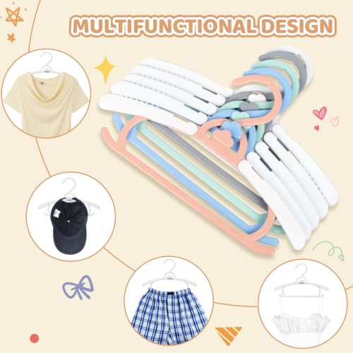 Multicolor Baby Clothes Hangers 10-14 Inch Adjustable Pack of 50