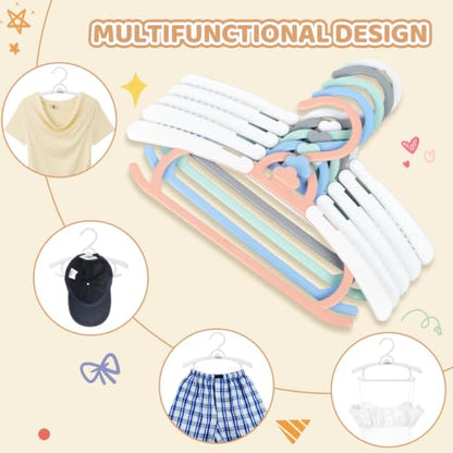 Multicolor Baby Clothes Hangers 10-14 Inch Adjustable Pack of 50