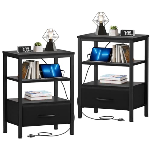 Nightstand Set of 2 with USB