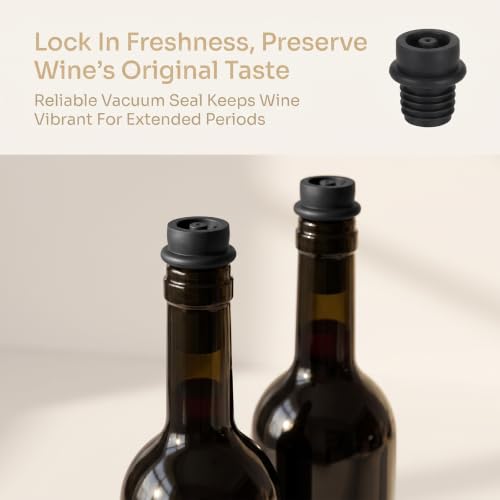 Wine Vacuum Pump & Reusable Silicone Stoppers Set - Keep Wine Fresh