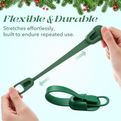 Self-Adhesive Silicone Garland Hangers for Mantle, Fireplace & Doorway - 12 Pack