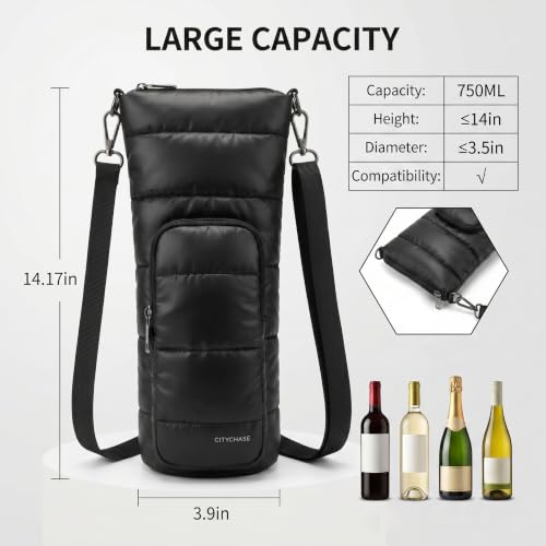 Insulated Wine Carrier Tote Bag with Leakproof Design for Travel Picnic Beach