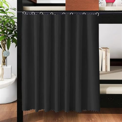 Twin XL Bunk Bed Curtain Set - Black, 47 x 78.7 Inches, Pack of 2 - Blackout Privacy Panels for Dorms