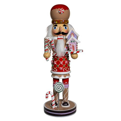 12-Inch Gingerbread Nutcracker Holiday Decor - Whimsical Christmas Figurine