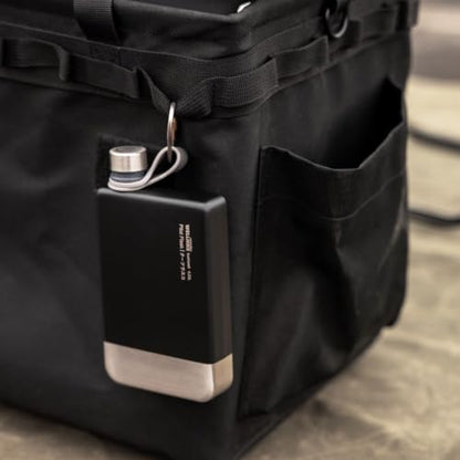 8oz Stainless Steel Outdoor Hip Flask with Leak-Proof Cap - Black