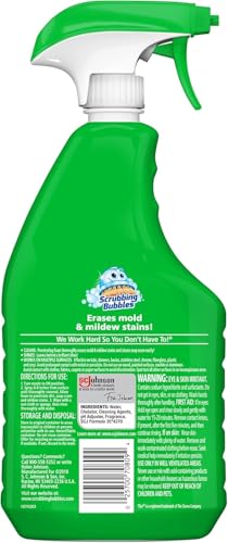 Scrubbing Bubbles Foaming Bleach Bathroom and Shower Cleaner Disinfectant Spray, Helps Erase Mold & Mildew, 32oz (Pack of 2)