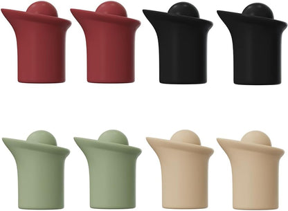 Silicone Wine Stopper for Wine Bottles, 2025 New Wine Stoppers for Wine Bottles, Seal Bottle Cover for Beer Champagne, Glass Bottle Sealer Covers Wine Stoppers for Home Use (8, Round Head)